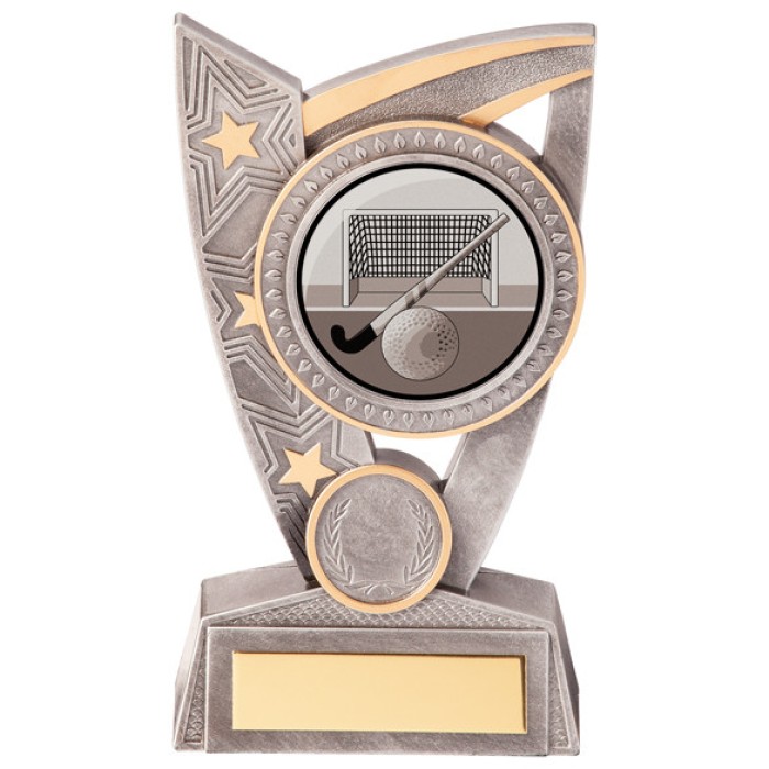 HOCKEY TRIUMPH RESIN TROPHY -  2 SIZES - 125MM & 150MM
